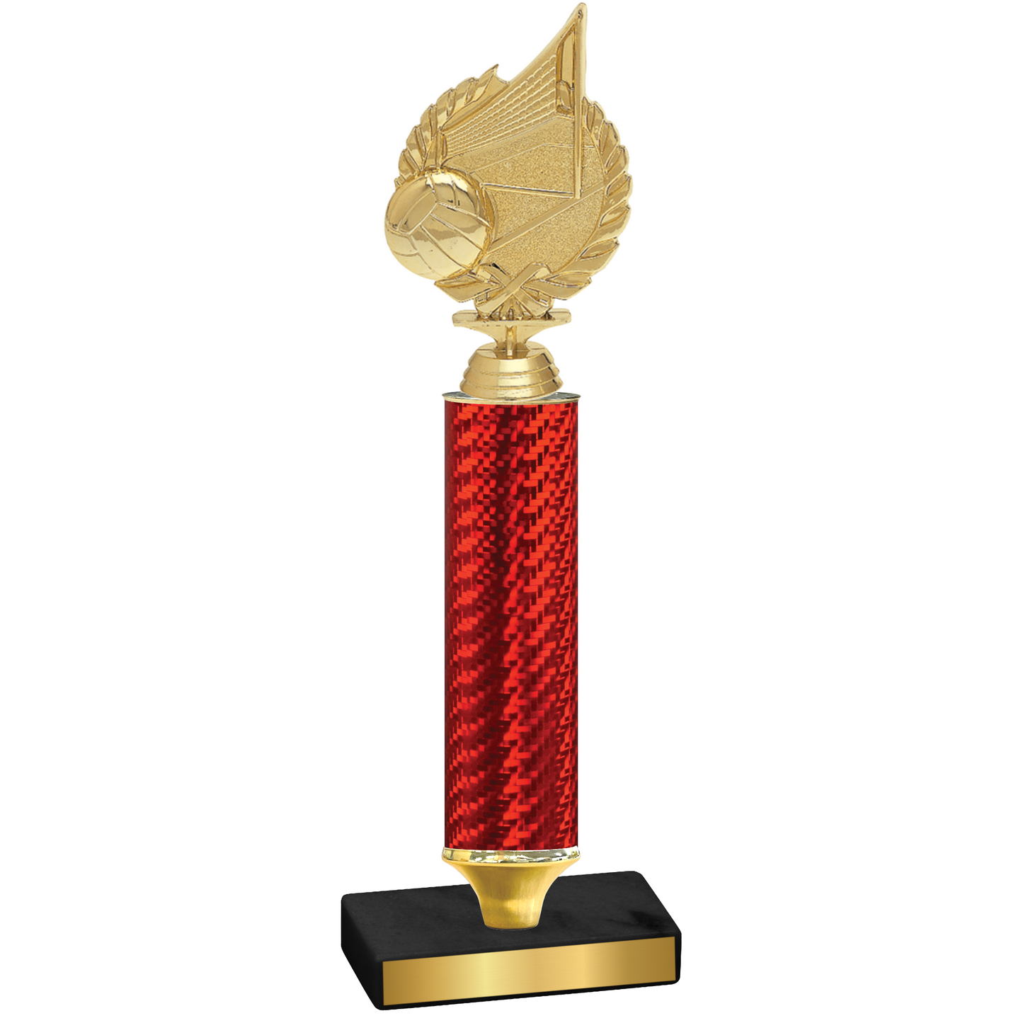 Value Red Carbon Fiber Volleyball Trophy