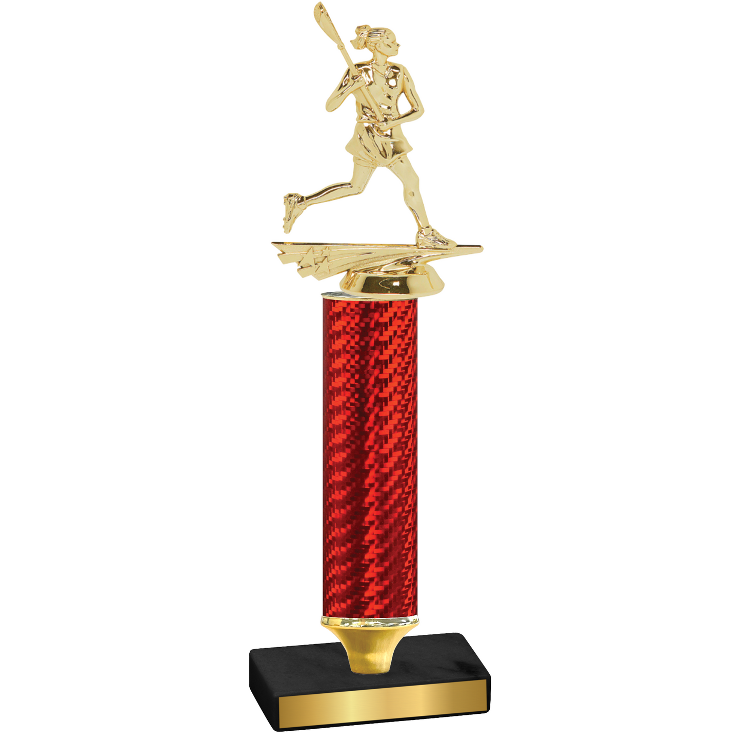 Value Red Carbon Fiber Lacrosse Trophy