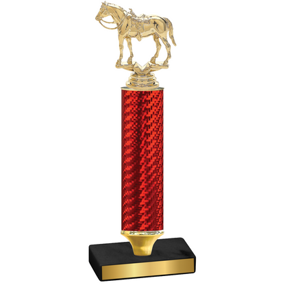 Value Red Carbon Fiber Horses Trophy