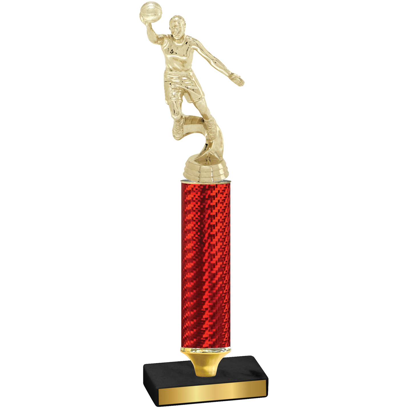 Value Red Carbon Fiber Basketball Trophy