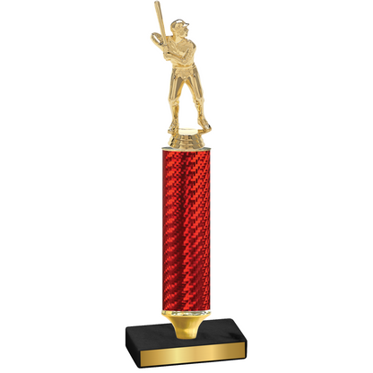 Value Red Carbon Fiber Baseball Trophy