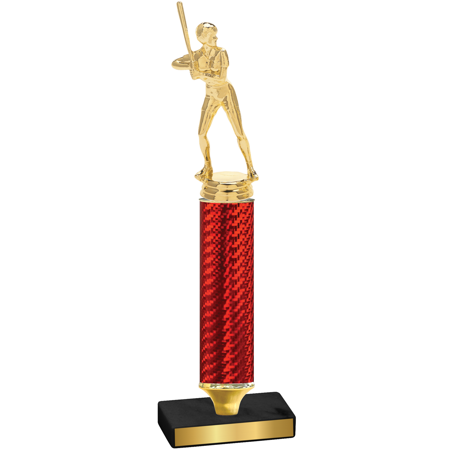 Value Red Carbon Fiber Softball Trophy