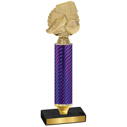 Value Purple Carbon Fiber Soccer Trophy