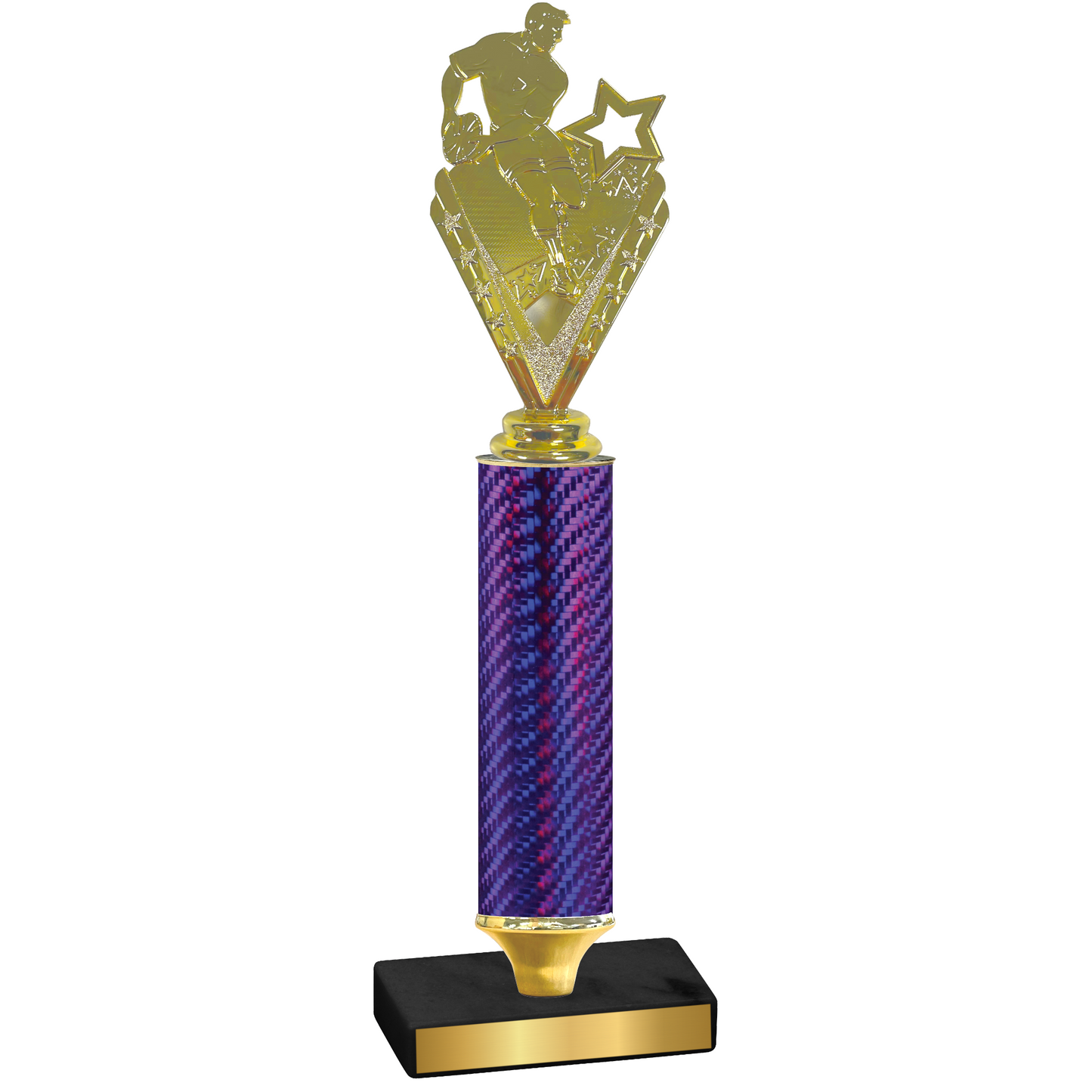 Value Purple Carbon Fiber Rugby Trophy