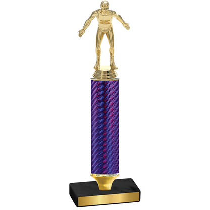 Value Purple Carbon Fiber Wrestling Trophy