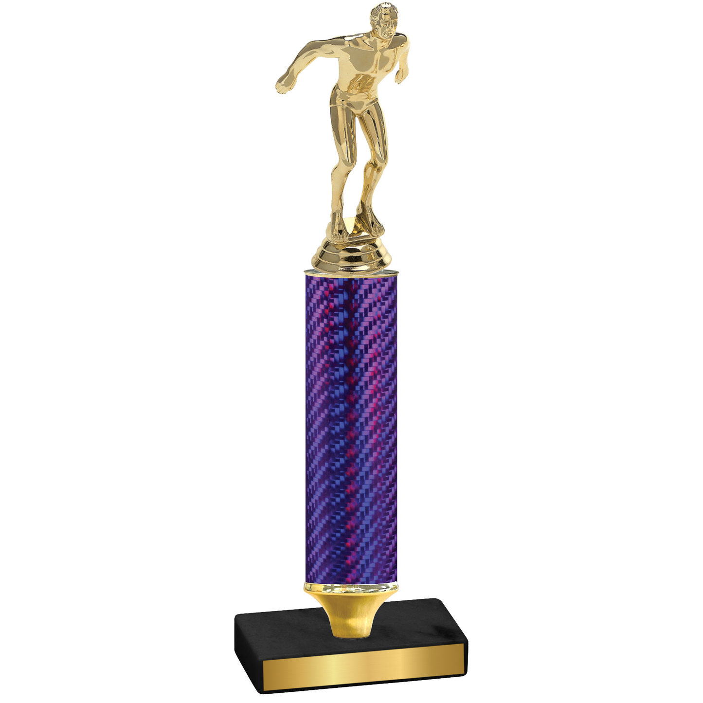 Value Purple Carbon Fiber Swimming Trophy