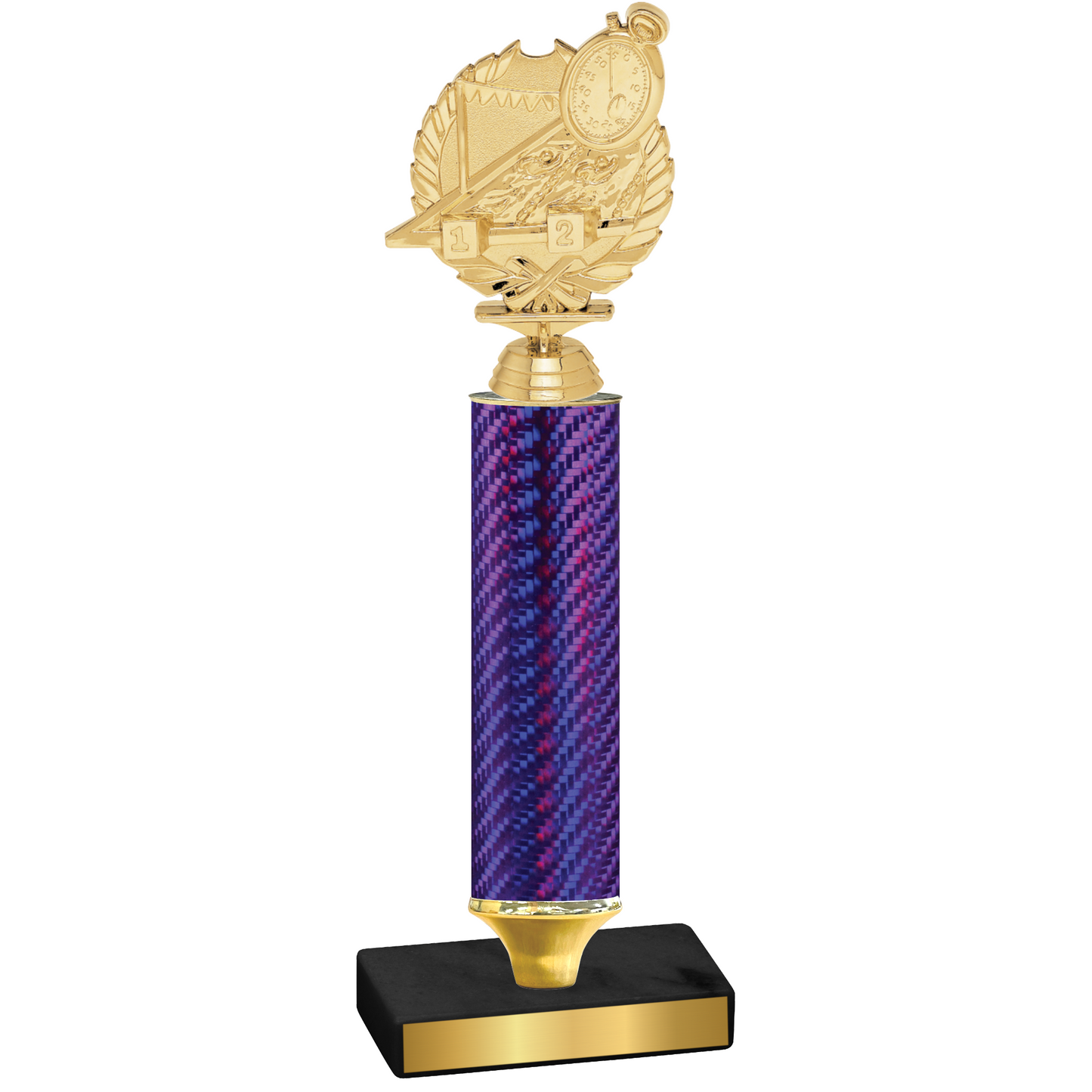 Value Purple Carbon Fiber Swimming Trophy