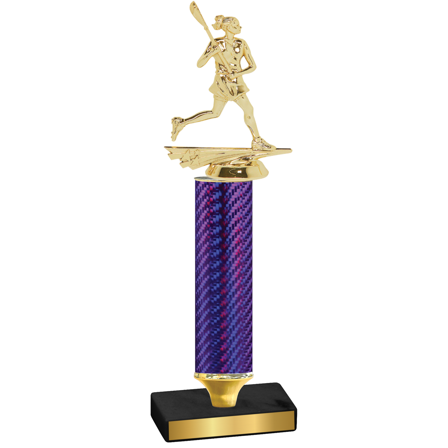 Value Purple Carbon Fiber Lacrosse Trophy