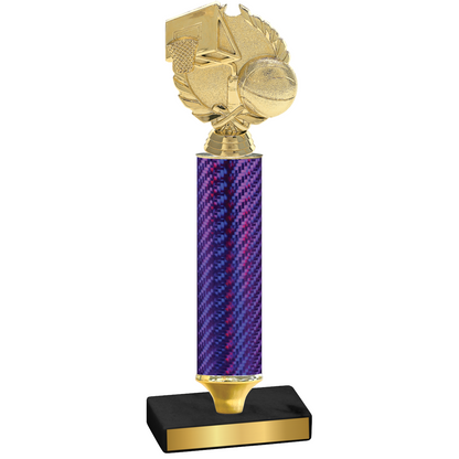 Value Purple Carbon Fiber Basketball Trophy