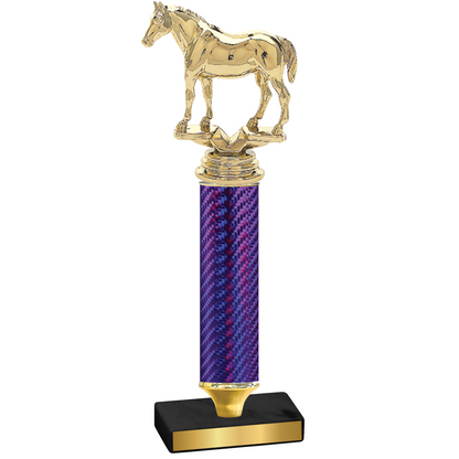 Value Purple Carbon Fiber Horses Trophy