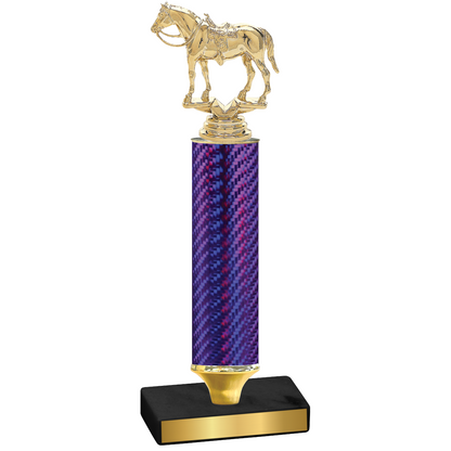 Value Purple Carbon Fiber Horses Trophy