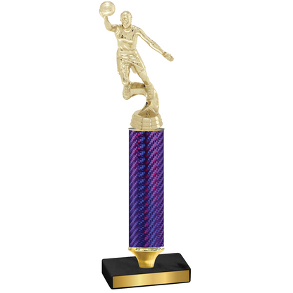 Value Purple Carbon Fiber Basketball Trophy