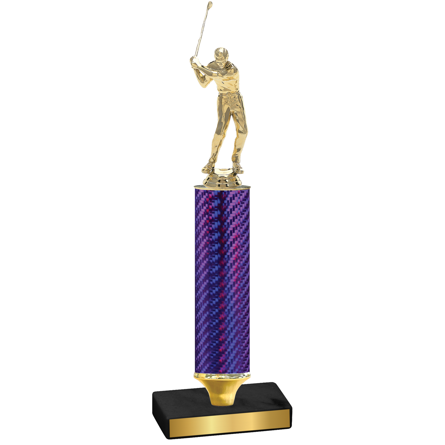 Value Purple Carbon Fiber Golf Trophy