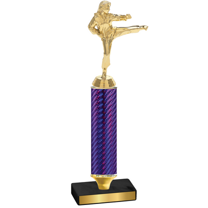 Value Purple Carbon Fiber Karate Trophy