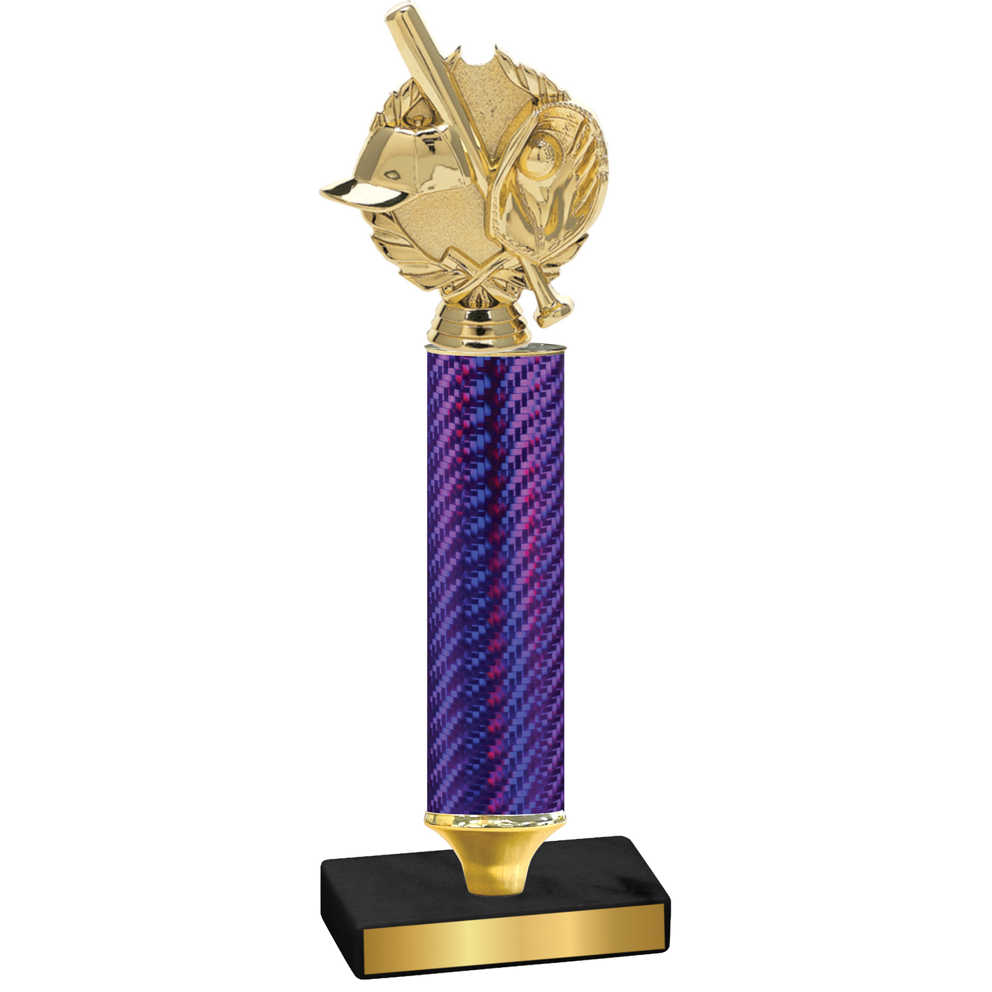 Value Purple Carbon Fiber Baseball Trophy