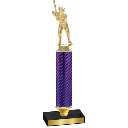 Value Purple Carbon Fiber Baseball Trophy