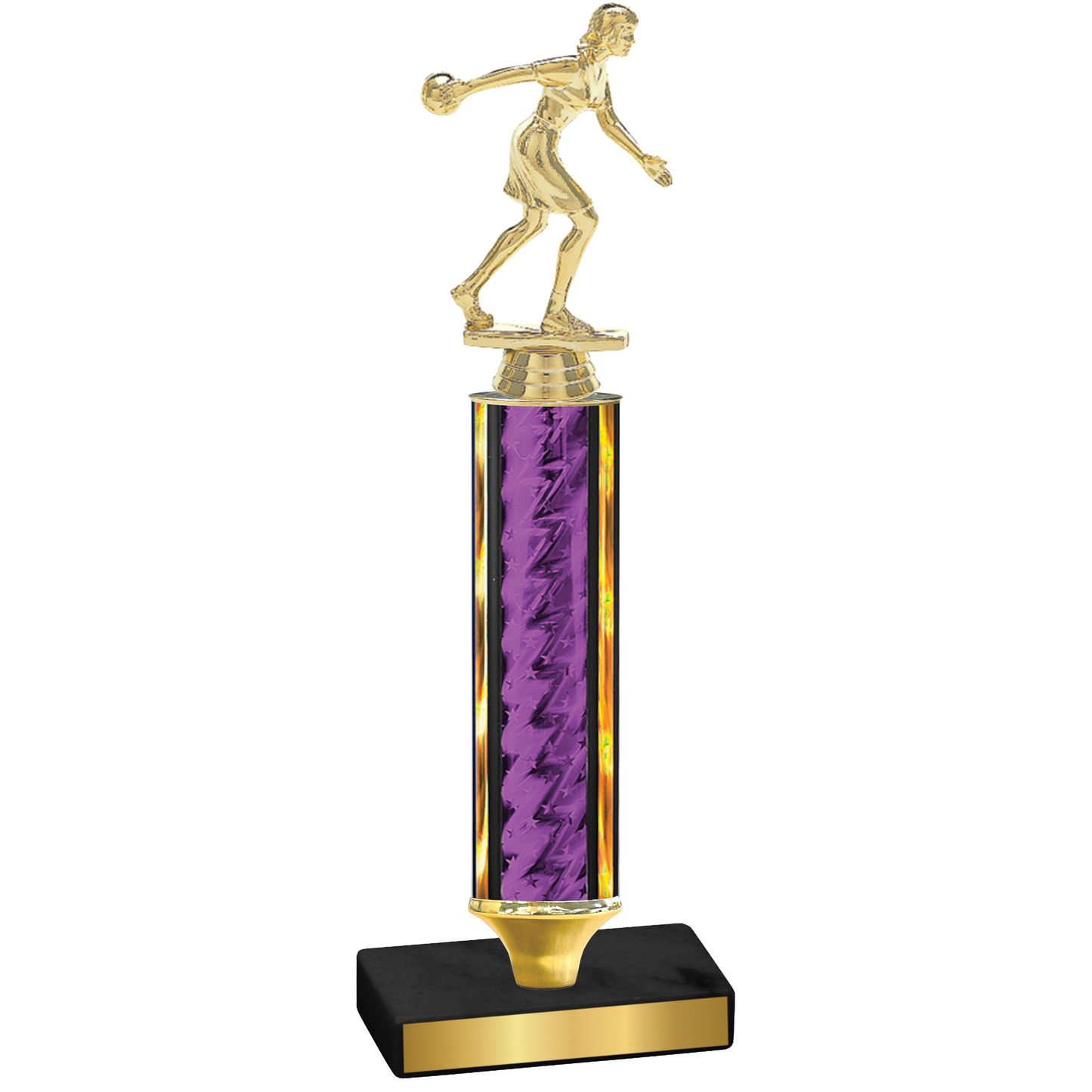 Value Purple Glacier Bowling Trophy