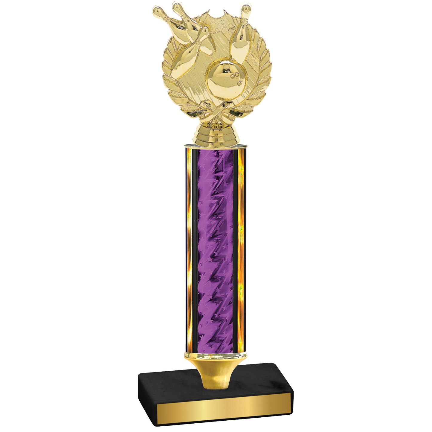 Value Purple Glacier Bowling Trophy