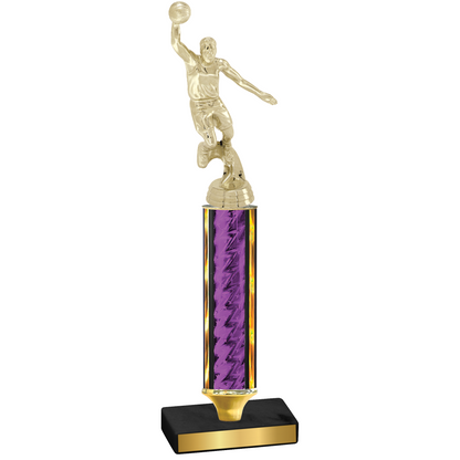 Value Purple Glacier Basketball Trophy