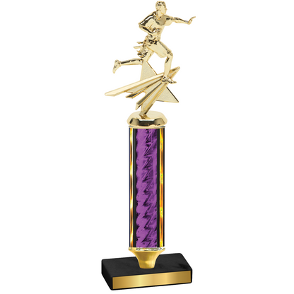 Value Purple Glacier Flag Football Trophy