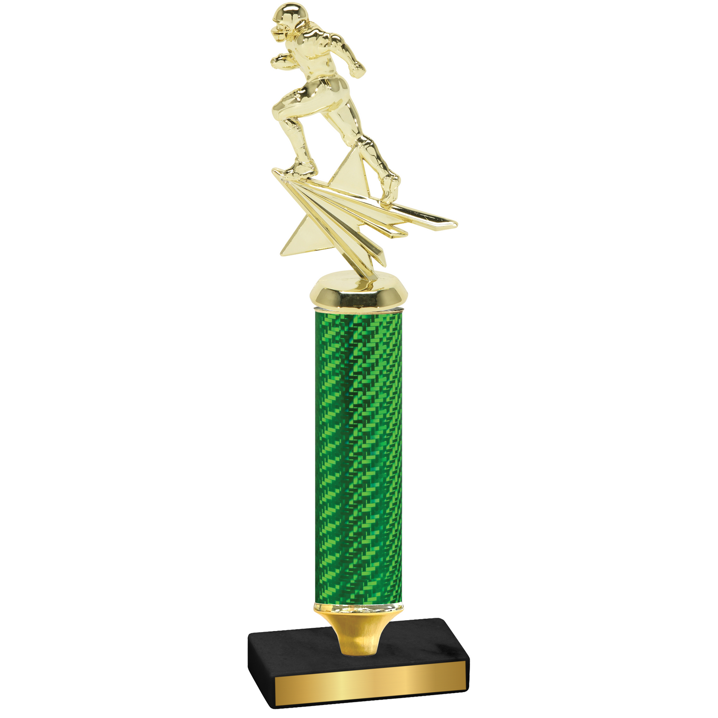 Value Green Carbon Fiber Football Trophy