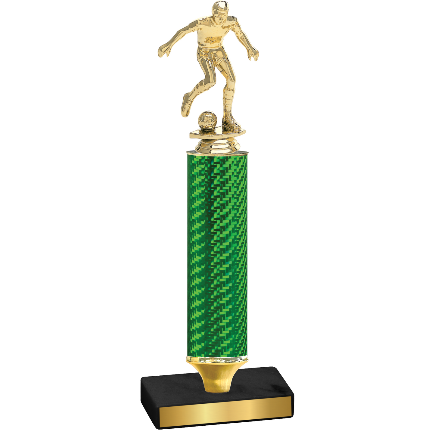 Value Green Carbon Fiber Soccer Trophy