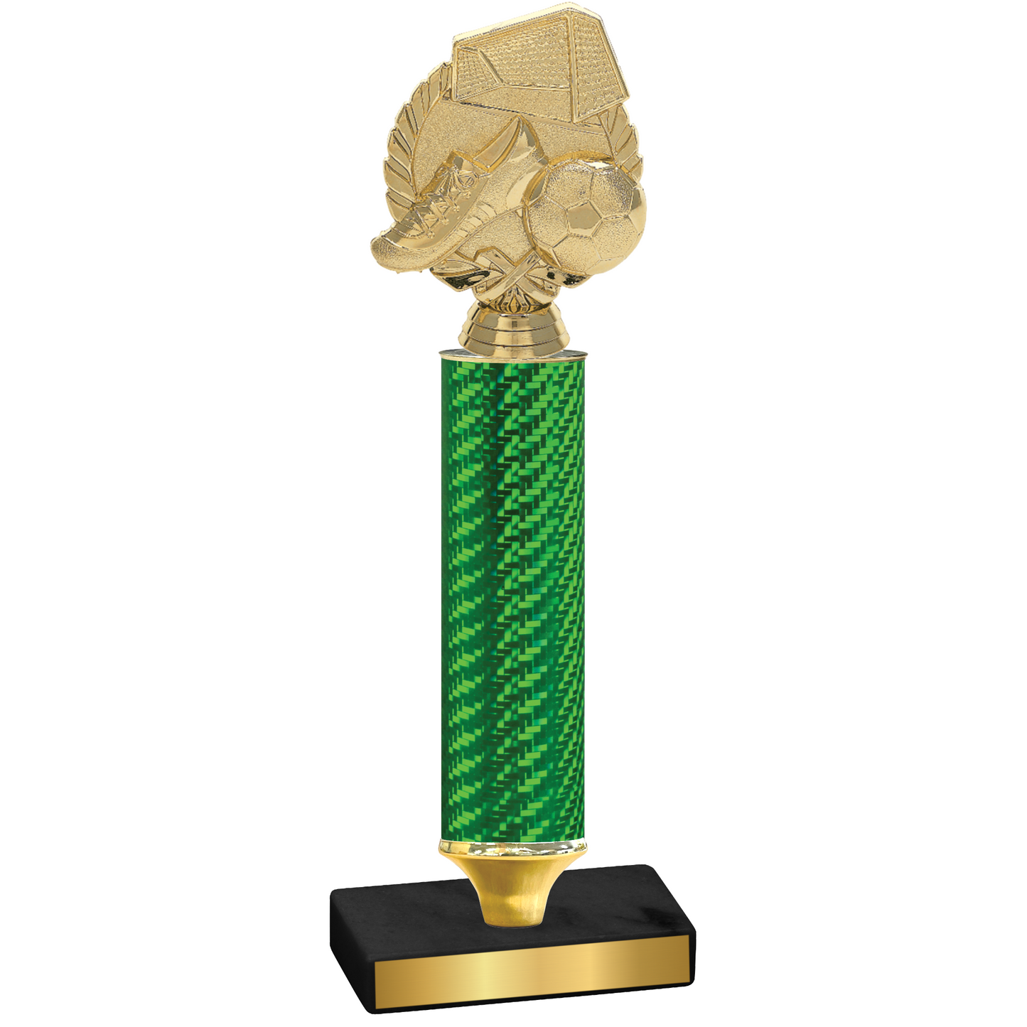 Value Green Carbon Fiber Soccer Trophy