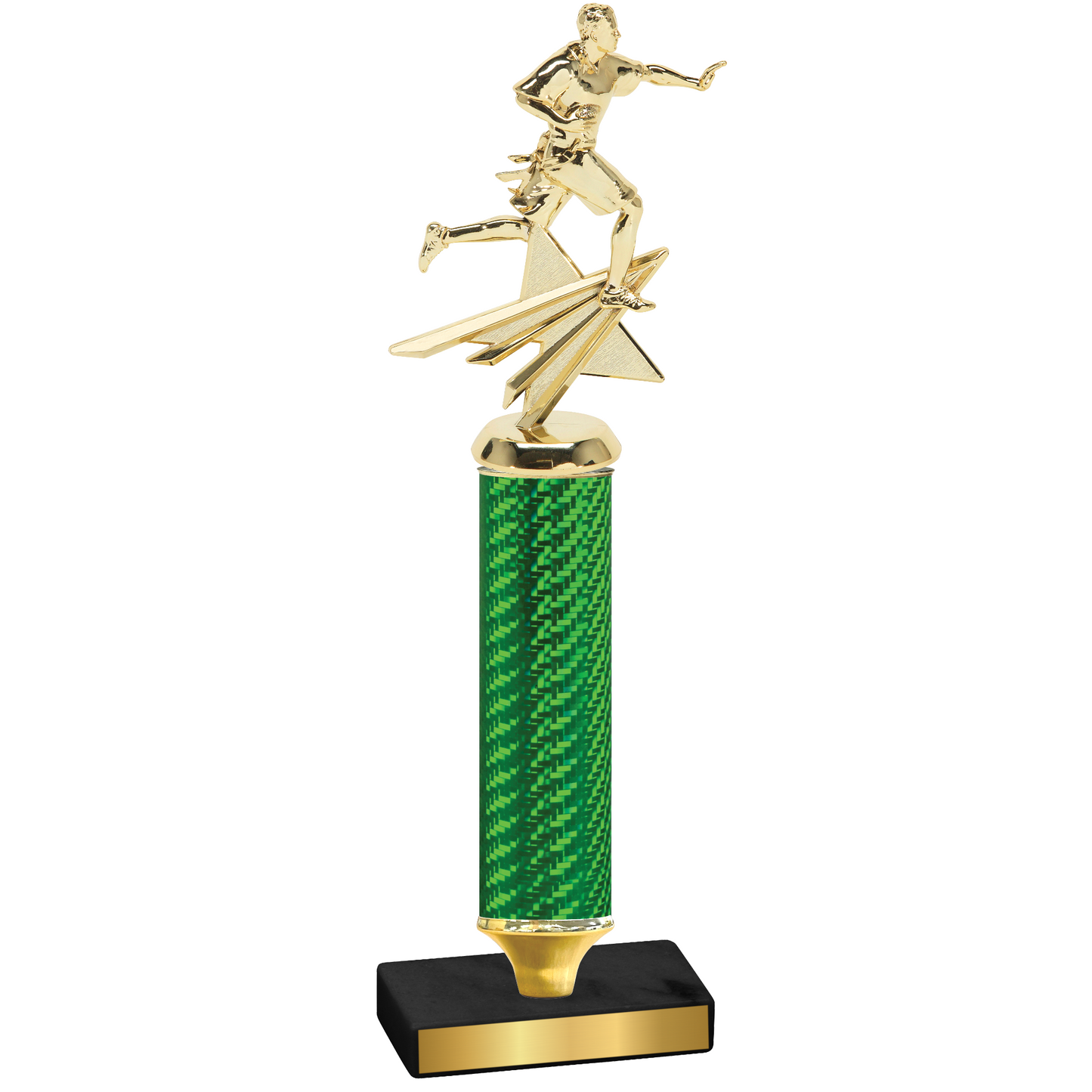 Value Green Carbon Fiber Flag Football Trophy