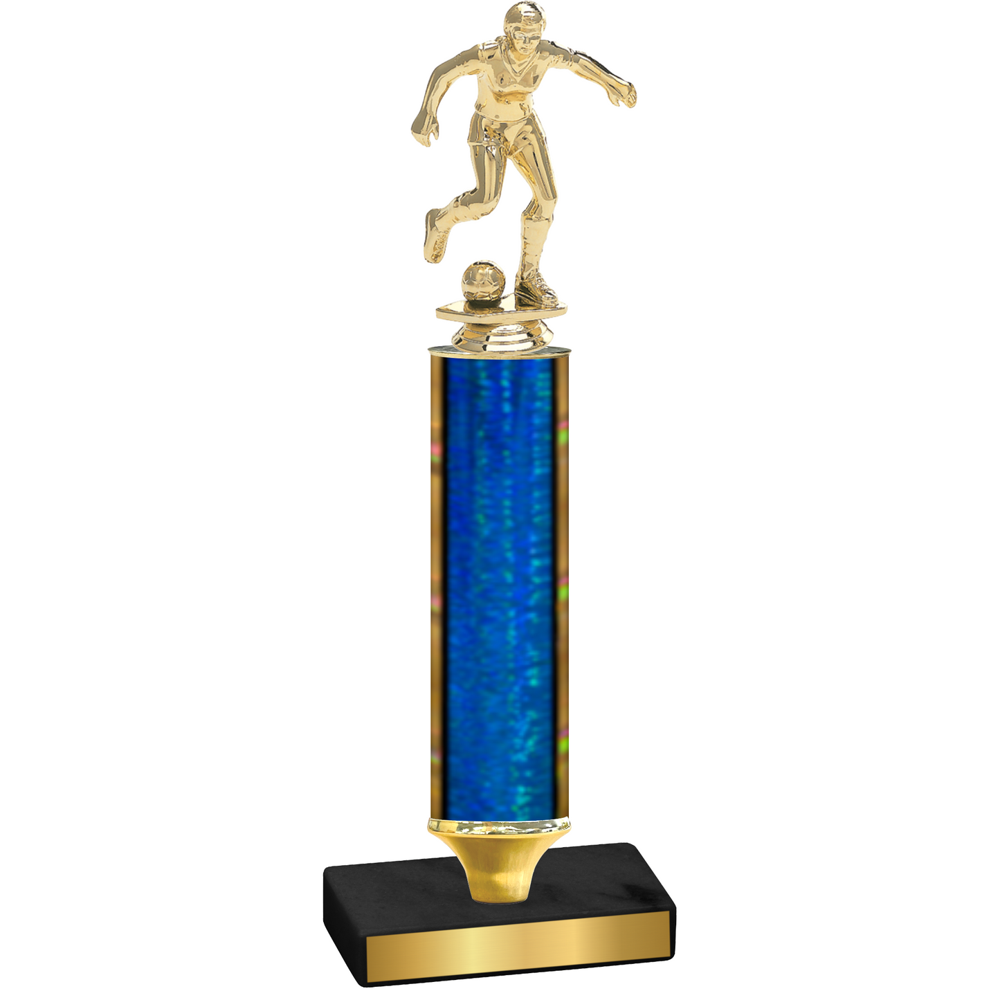 Value Blue Glacier Soccer Trophy