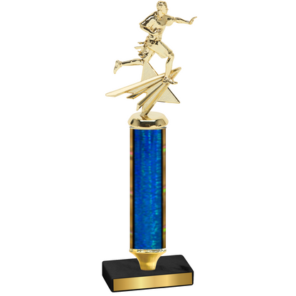 Value Blue Glacier Flag Football Trophy