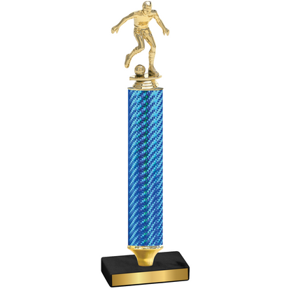 Value Blue Carbon Fiber Soccer Trophy