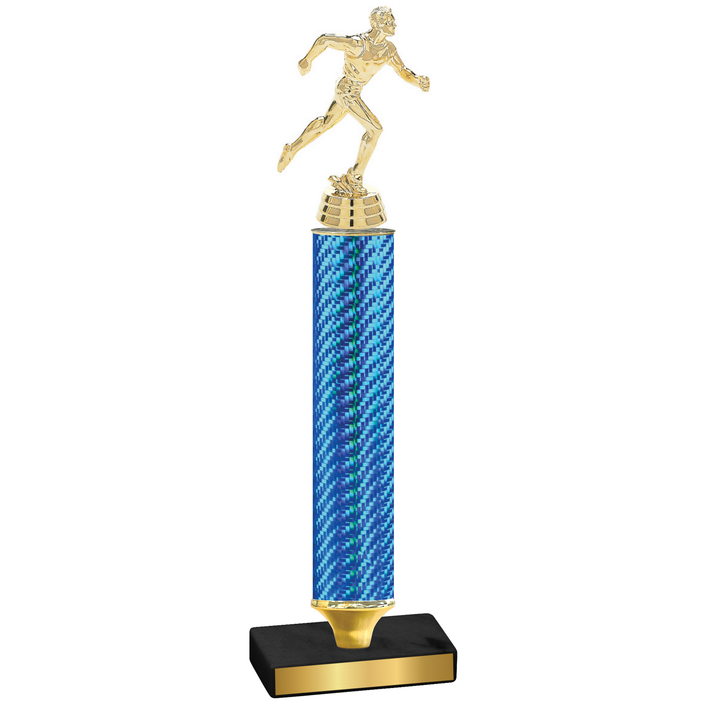 Value Blue Carbon Fiber Running Trophy