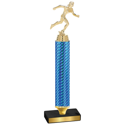 Value Blue Carbon Fiber Running Trophy