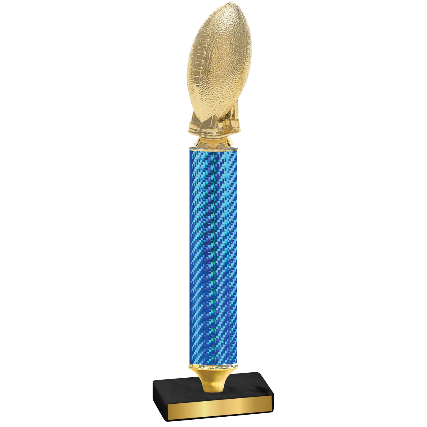 Value Blue Carbon Fiber Football Trophy