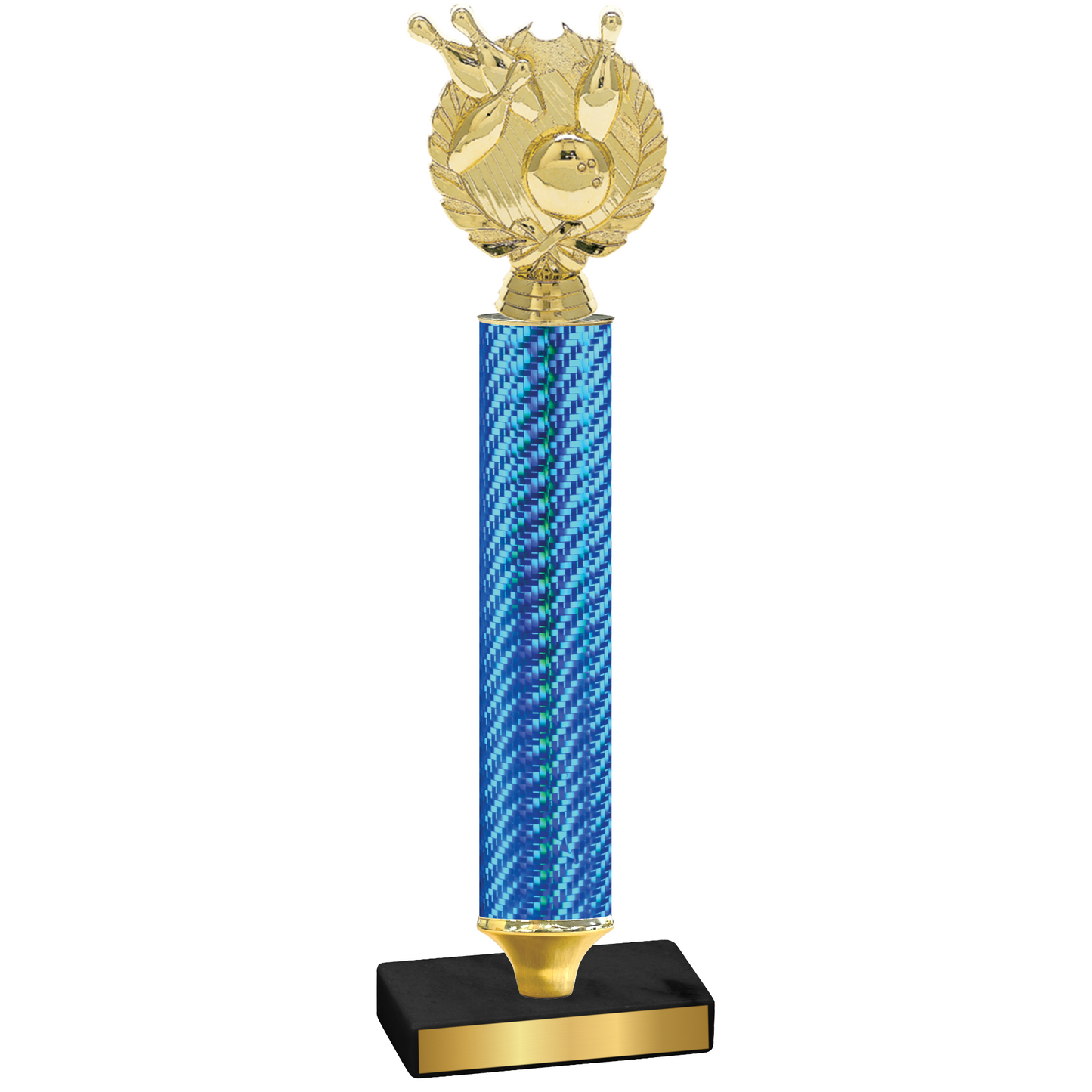 Value Blue Carbon Fiber Bowling Trophy