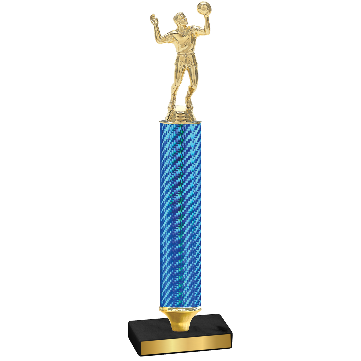 Value Blue Carbon Fiber Volleyball Trophy