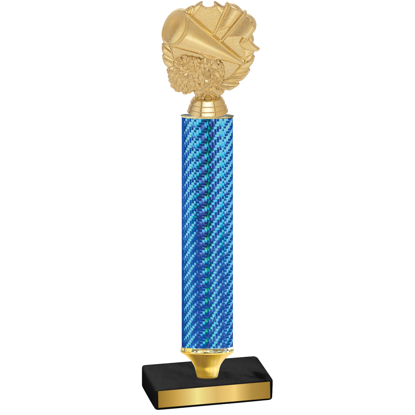 Value Blue Carbon Fiber Cheerleading Trophy