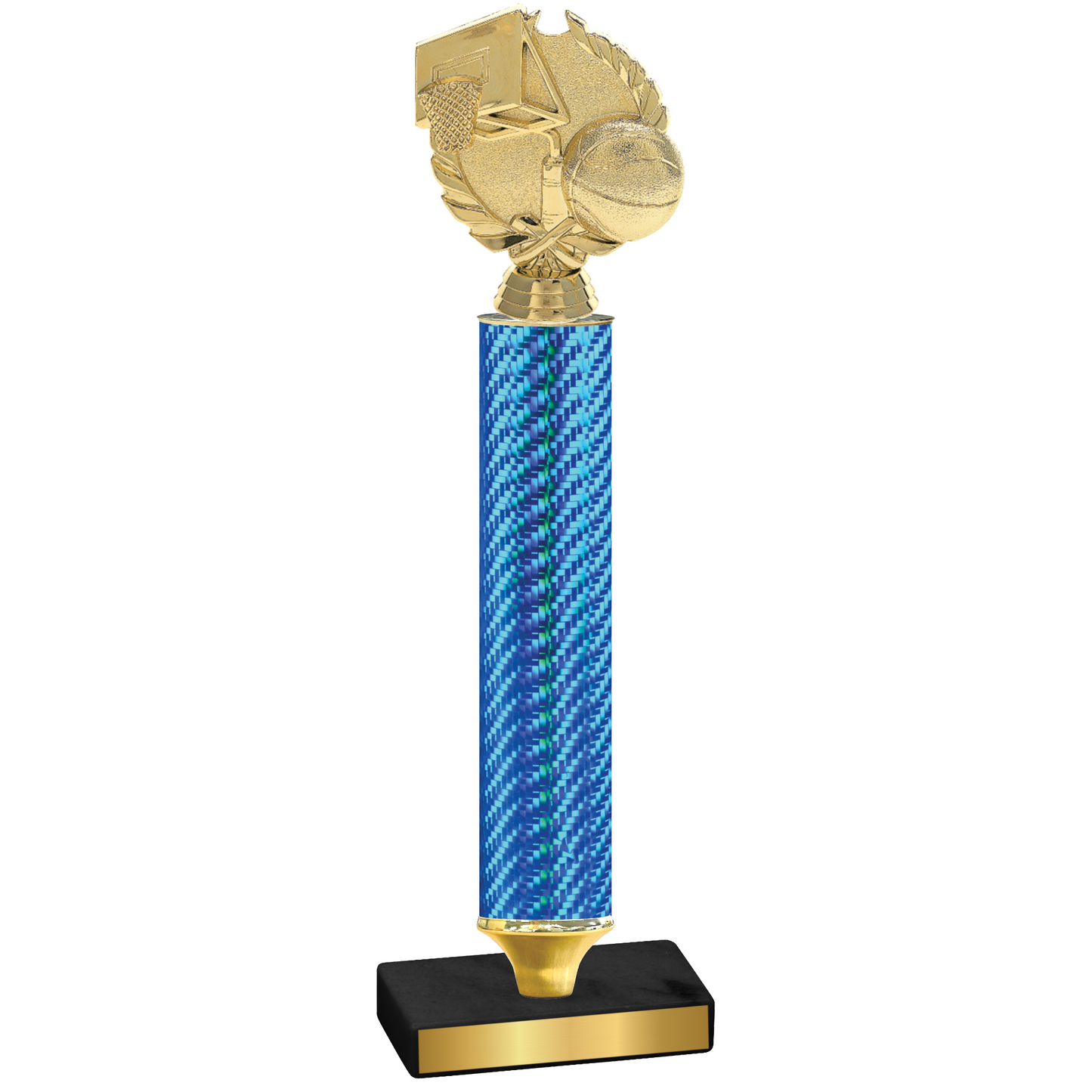 Value Blue Carbon Fiber Basketball Trophy