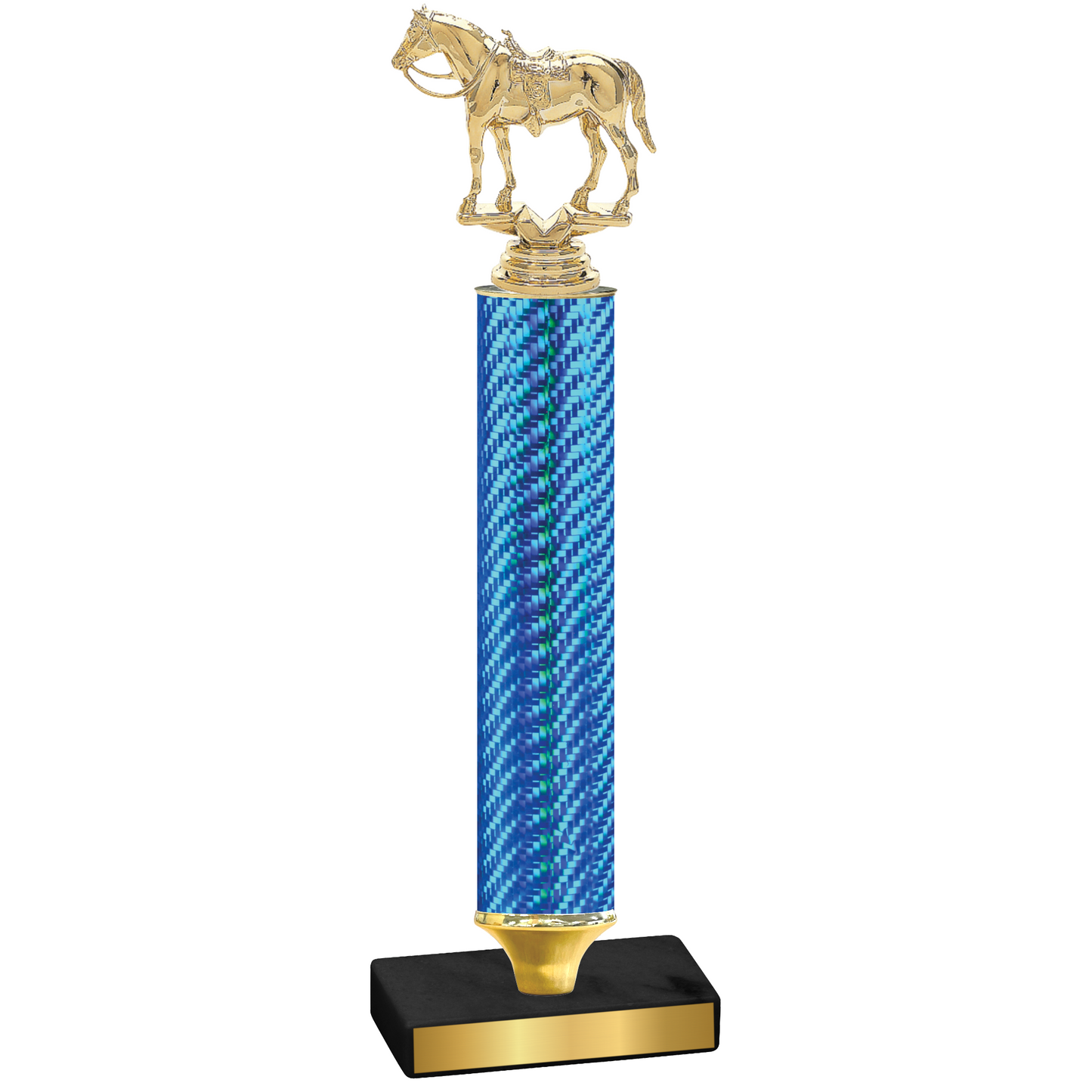 Value Blue Carbon Fiber Horses Trophy