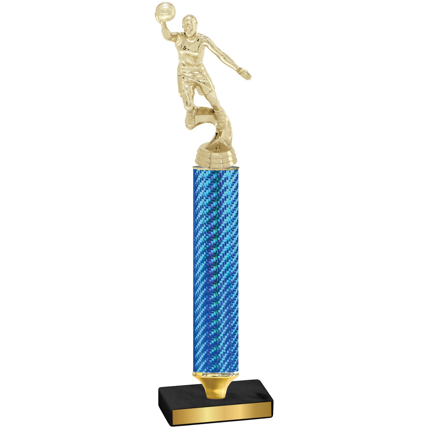 Value Blue Carbon Fiber Basketball Trophy