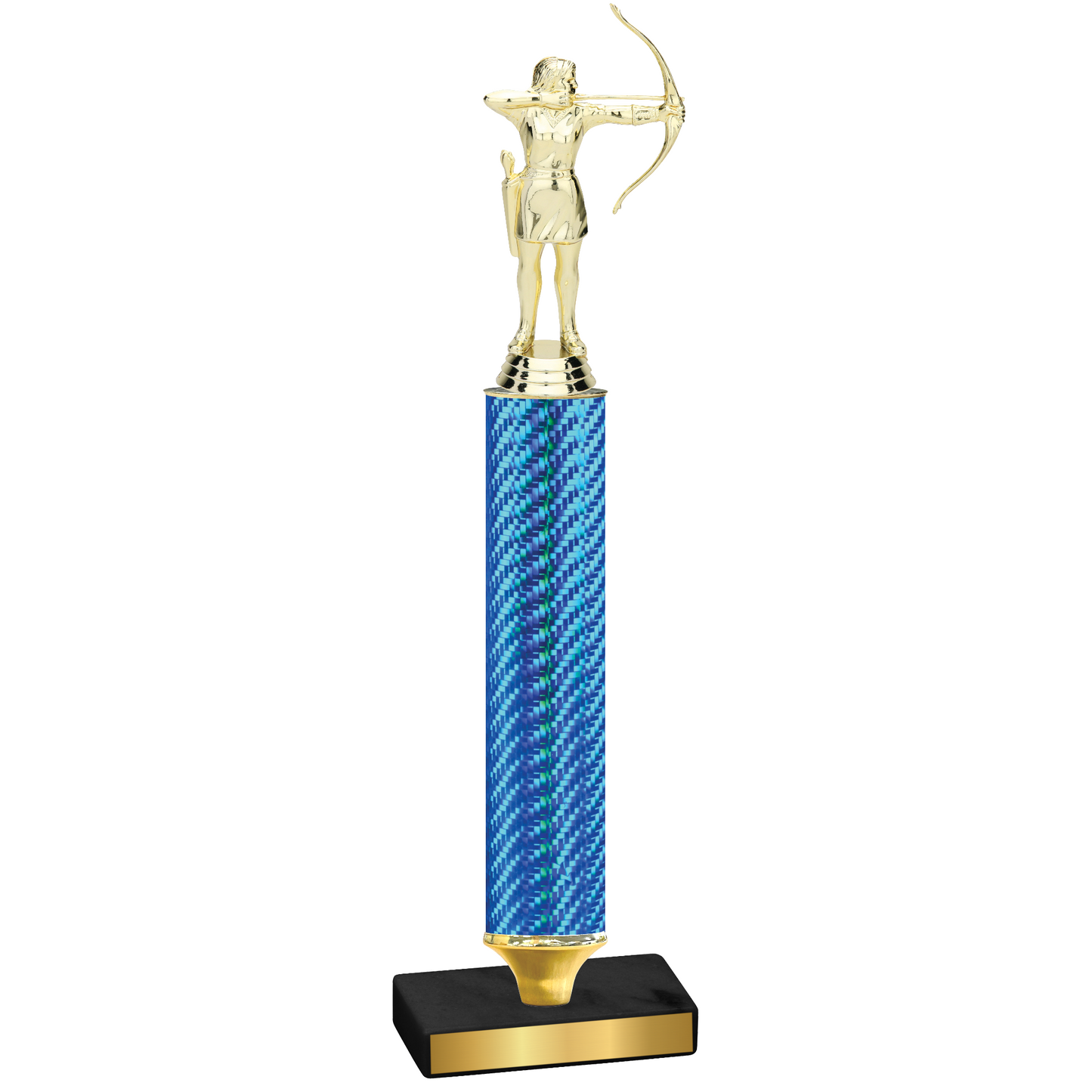 Value Blue Carbon Fiber Archery Trophy