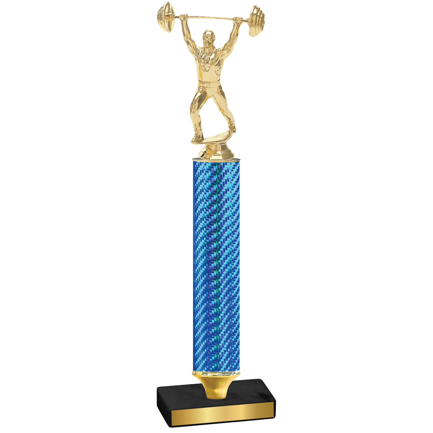 Value Blue Carbon Fiber Weights Trophy