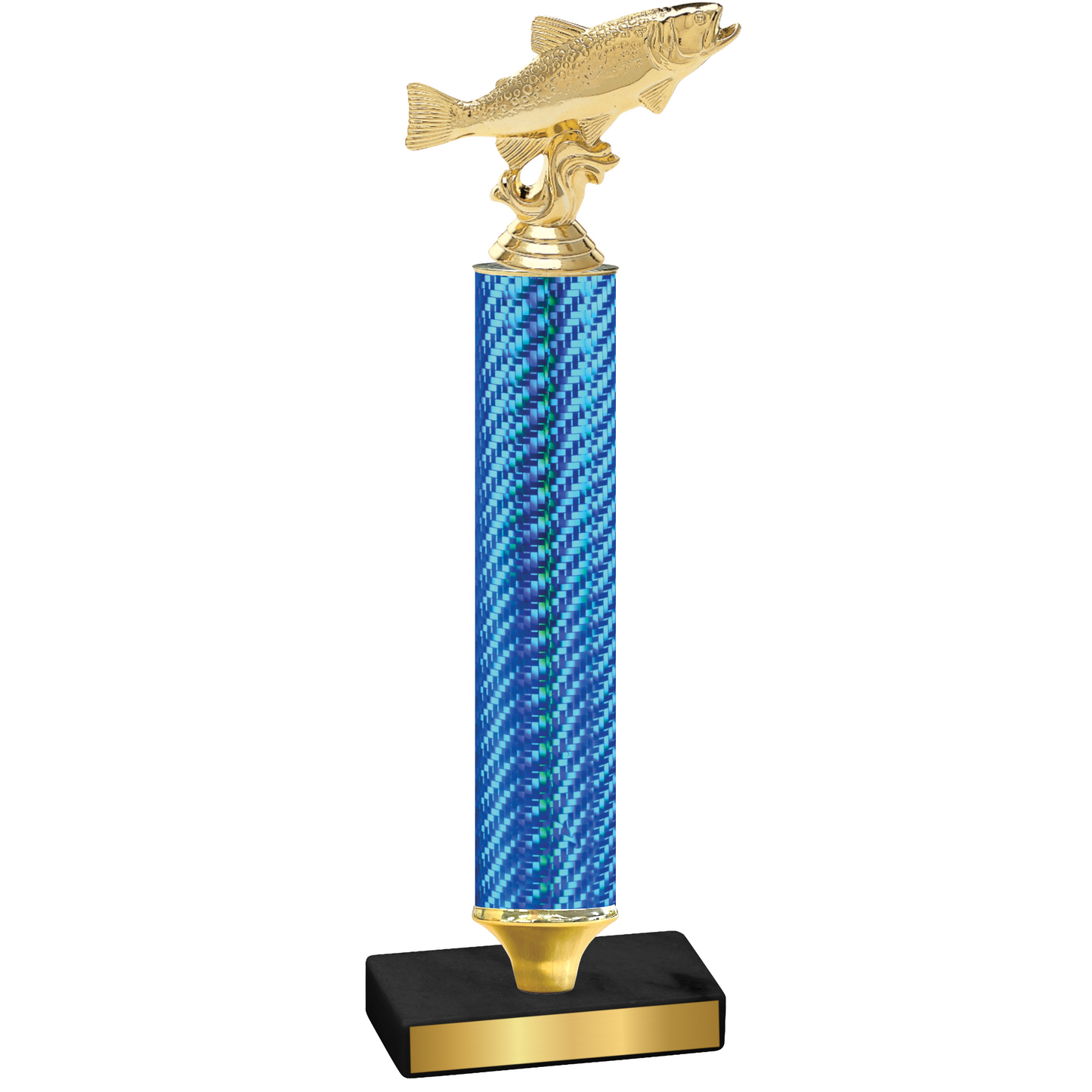 Value Blue Carbon Fiber Fishing Trophy