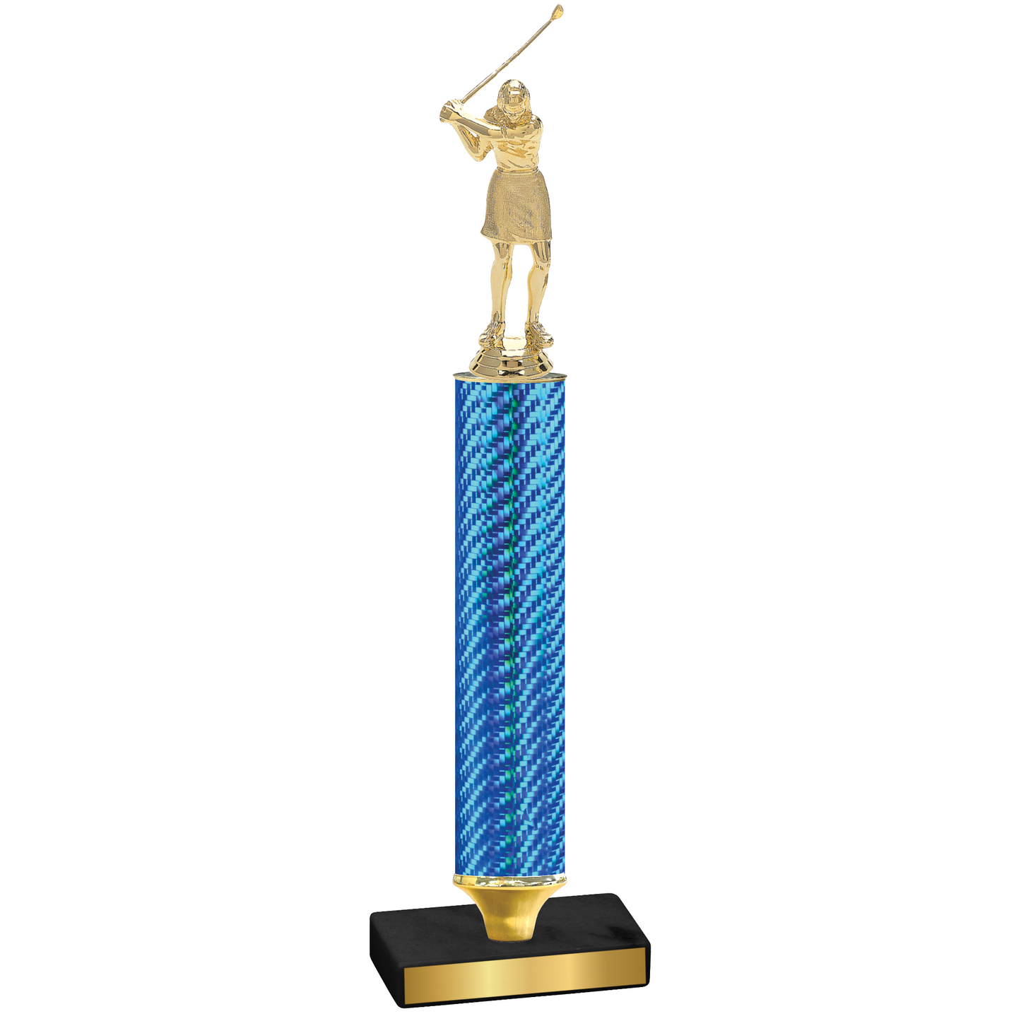 Value Blue Carbon Fiber Golf Trophy