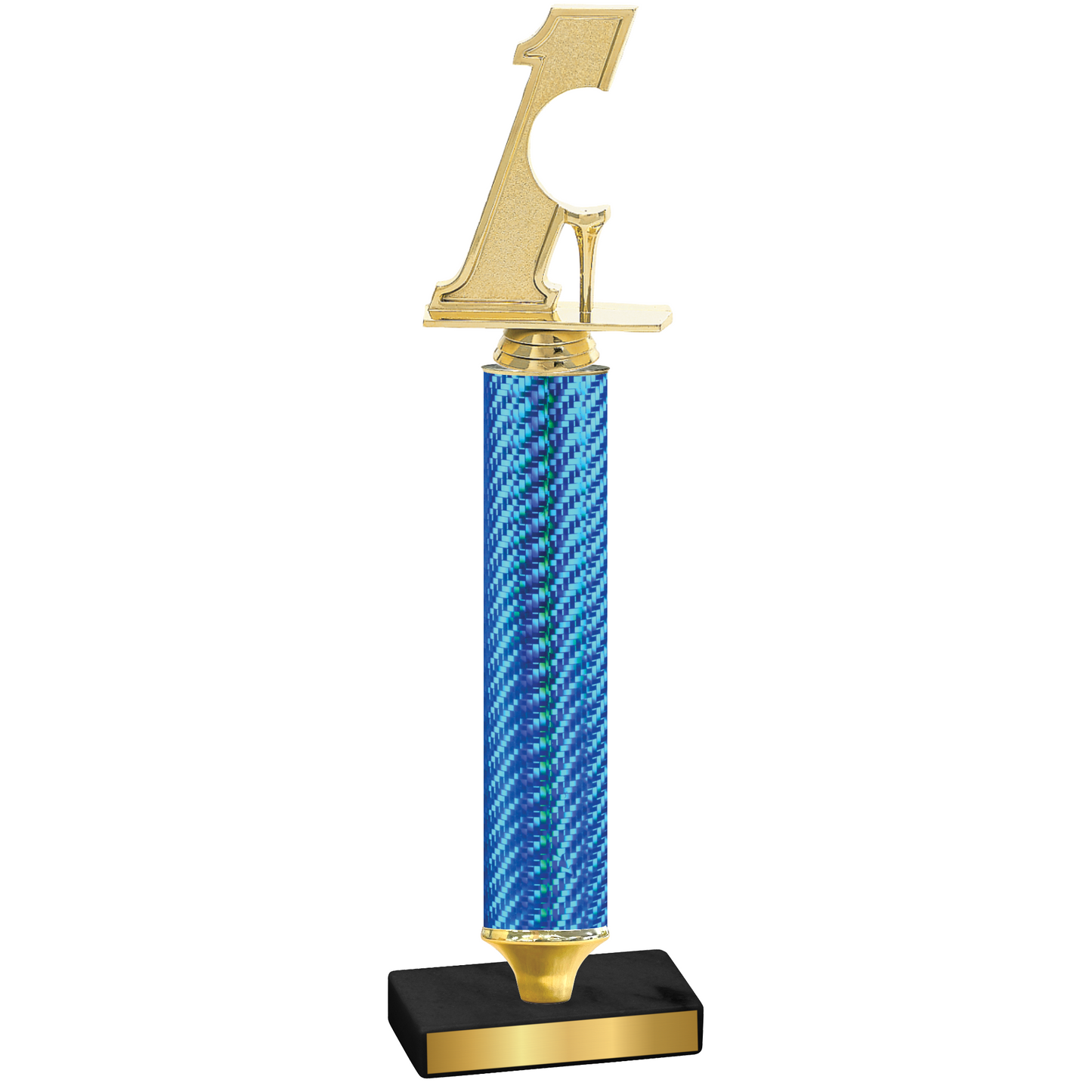 Value Blue Carbon Fiber Golf Trophy