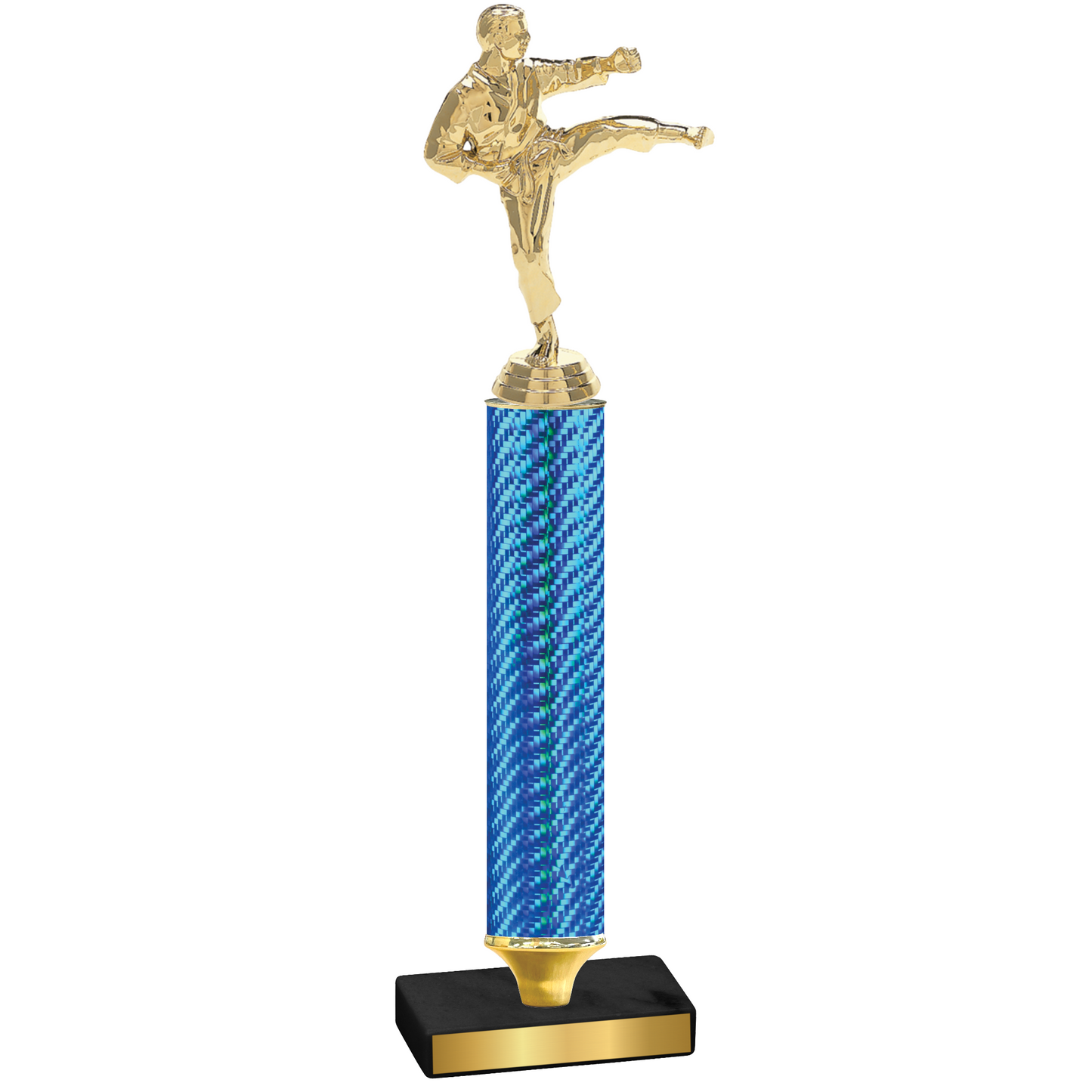 Value Blue Carbon Fiber Karate Trophy