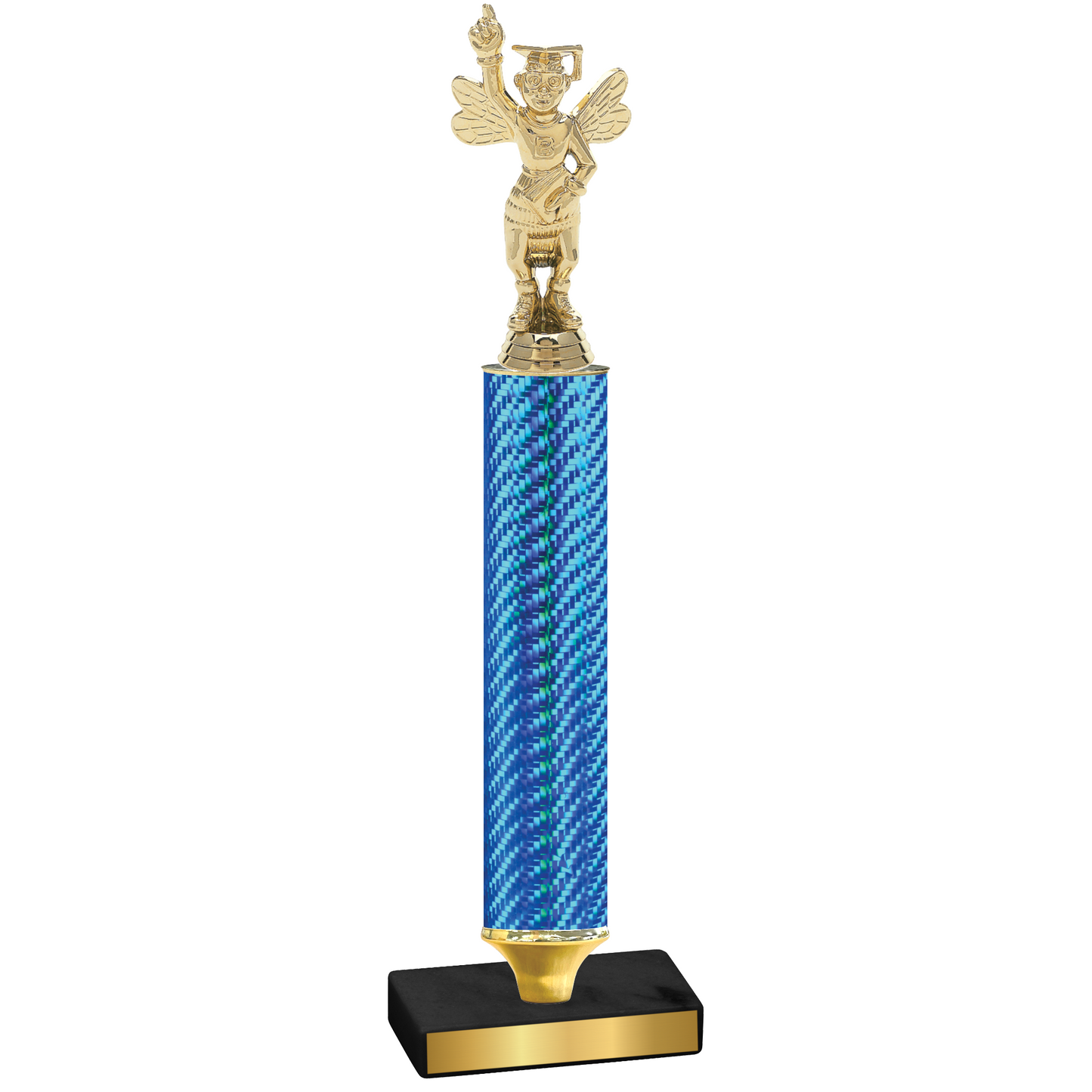 Value Blue Carbon Fiber Academics Trophy