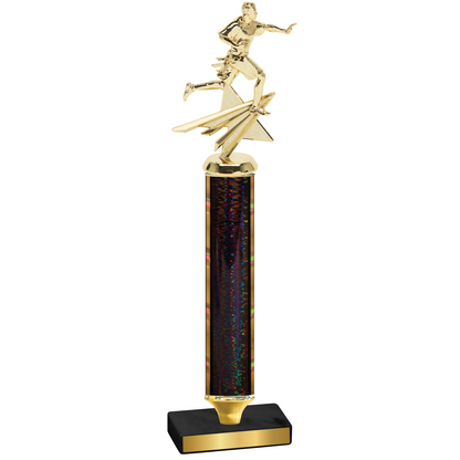 Value Black Glacier Flag Football Trophy