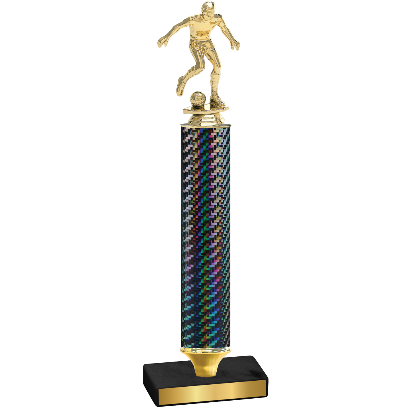 Value Black Carbon Fiber Soccer Trophy