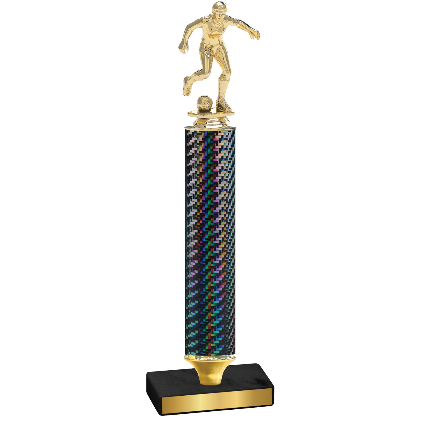 Value Black Carbon Fiber Soccer Trophy